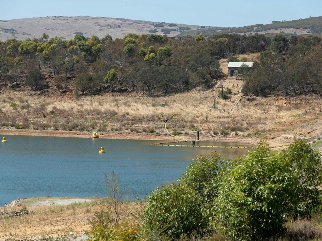 Aerial view of Tod River Reservoir Reserve