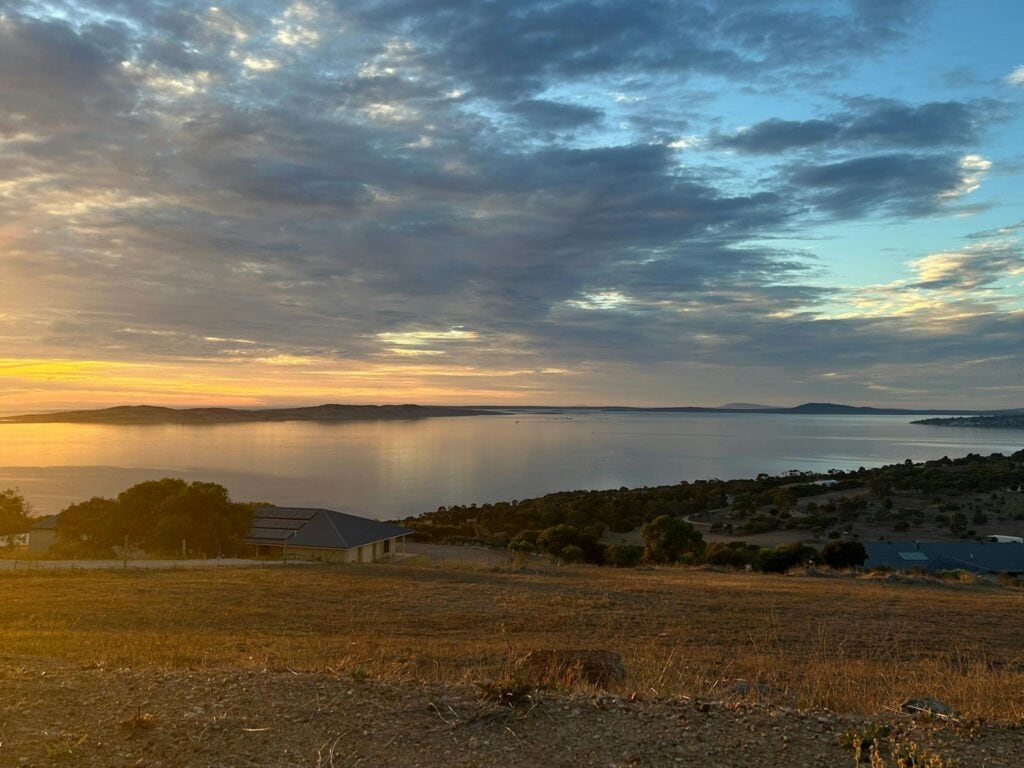 View from top of block